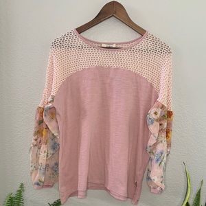 Umgee Floral Bell Sleeves